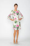 Rose Bubble Sleeve Dress
