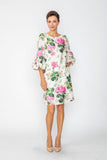 Rose Bubble Sleeve Dress