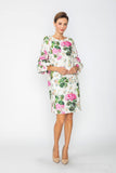 Rose Bubble Sleeve Dress