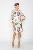 Rose Bubble Sleeve Dress