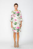 Rose Bubble Sleeve Dress
