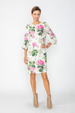 Rose Bubble Sleeve Dress