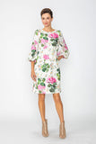 Rose Bubble Sleeve Dress
