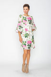 Rose Bubble Sleeve Dress