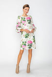 Rose Bubble Sleeve Dress