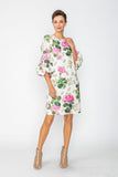 Rose Bubble Sleeve Dress