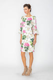 Rose Bubble Sleeve Dress