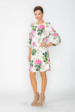 Rose Bubble Sleeve Dress