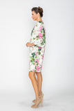 Rose Bubble Sleeve Dress