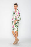 Rose Bubble Sleeve Dress