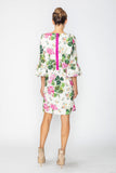 Rose Bubble Sleeve Dress