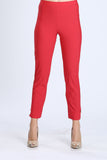 Red Plus Size Pearl Detail Ankle Pants