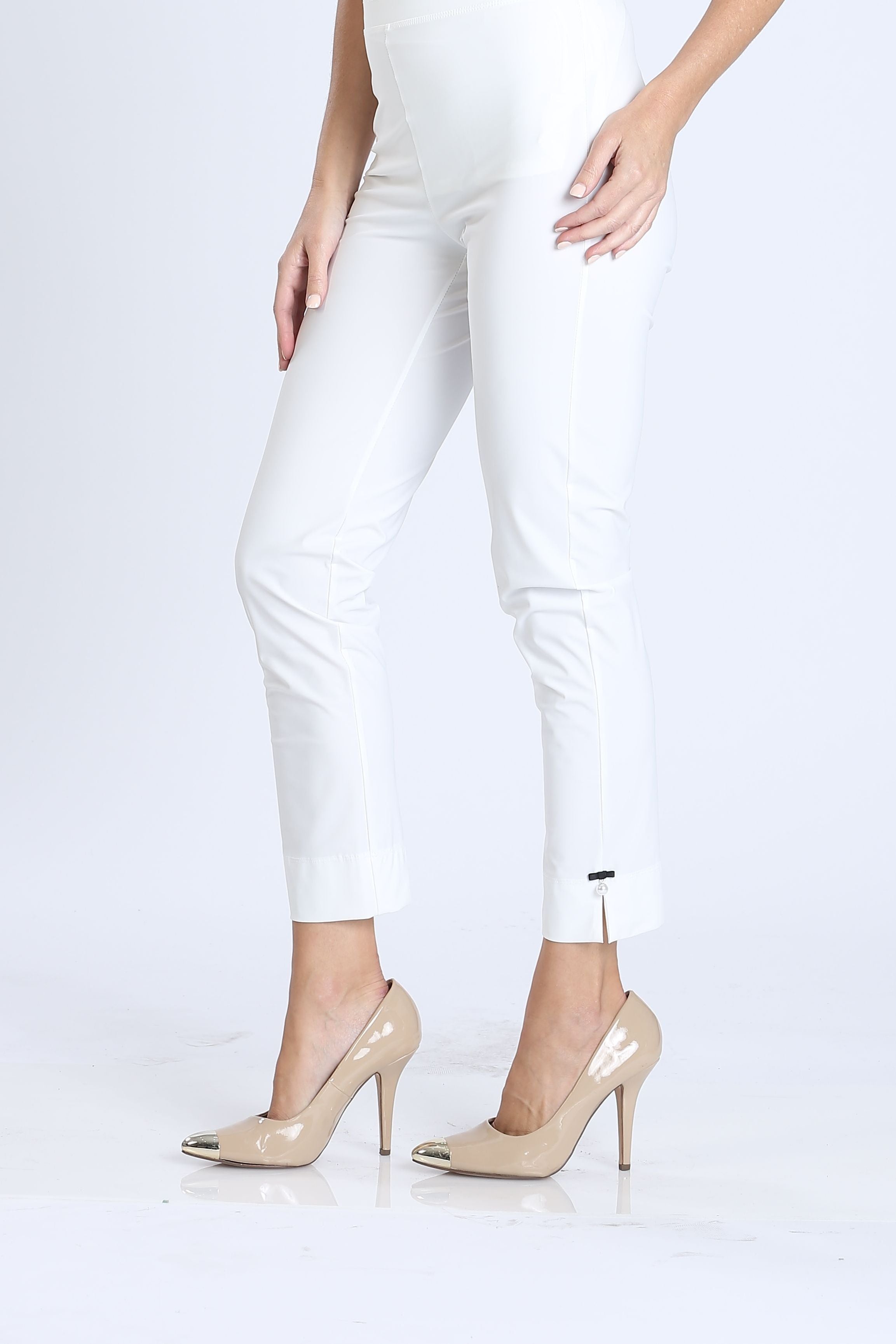 Split Hem Pants - White – Brevera Boutique