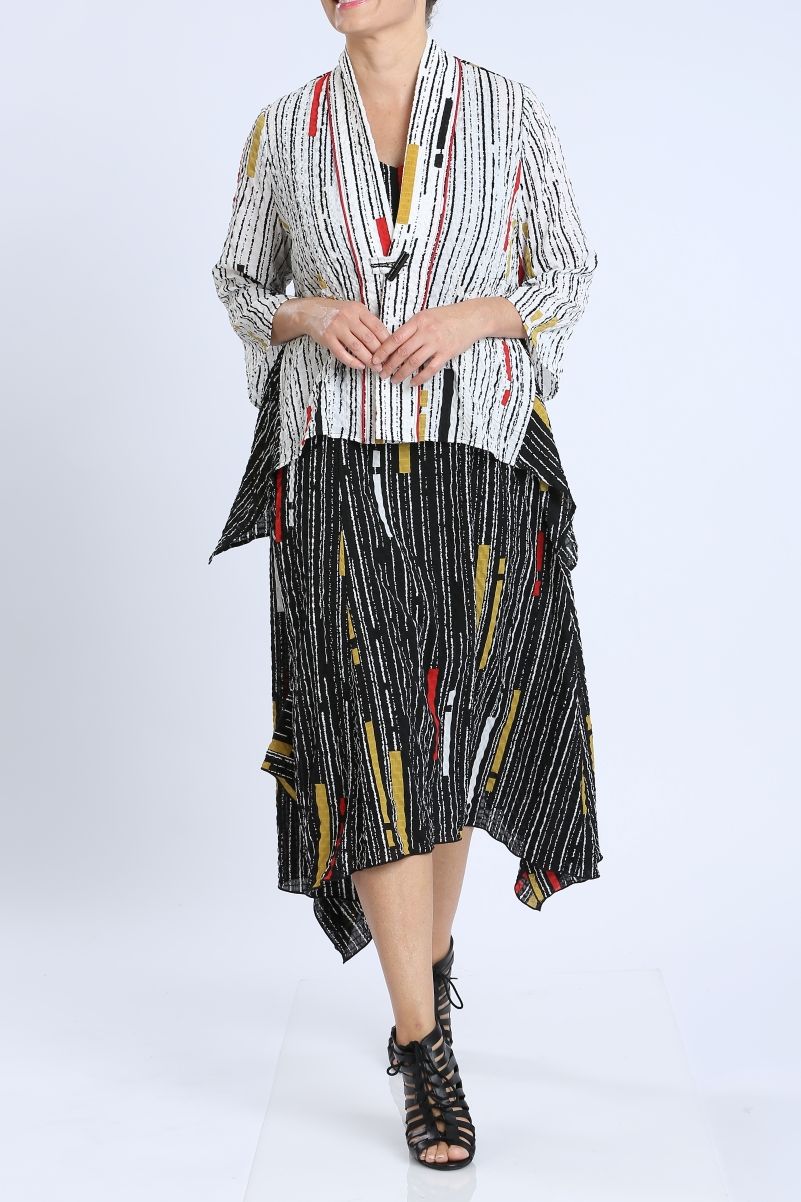 Toggle Button Front Stripe Jacket