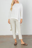 Ivory Asymmetrical High-Low Top