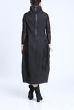 Black Side Design Pocket Sleeveless Dress