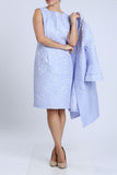 Sleeveless Jacquard Textured Dress