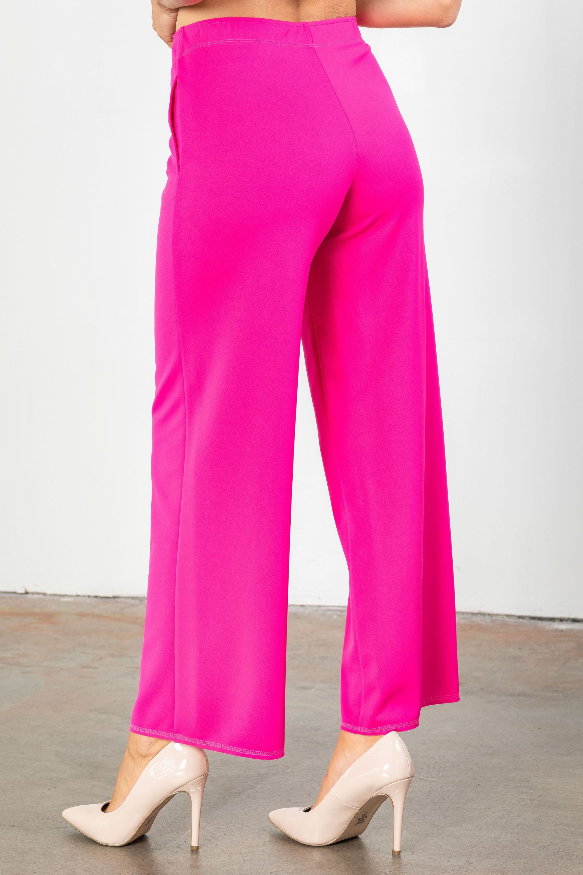 Pink Wide Leg Ankle Pant – IC Collection