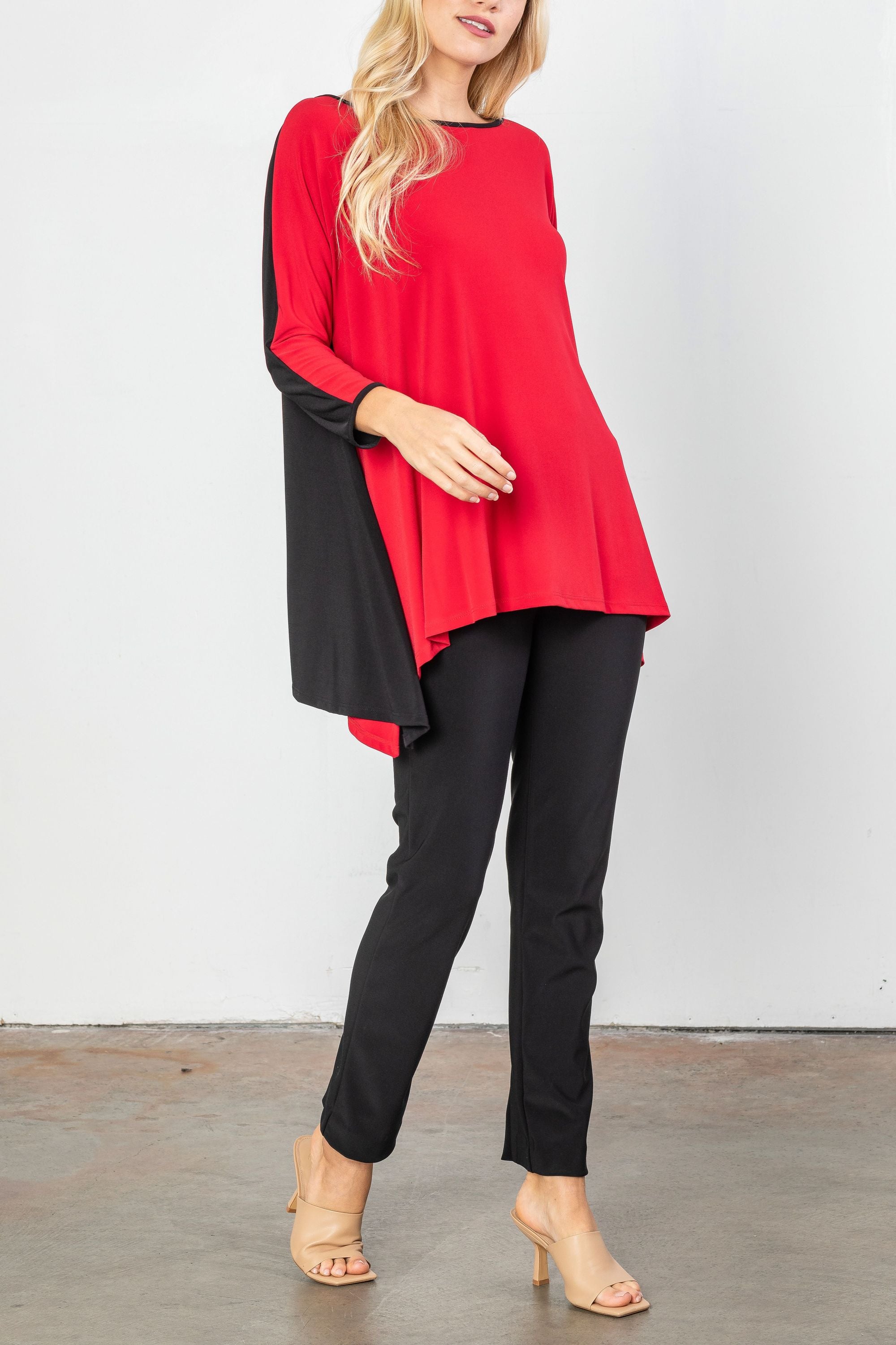 Red Front With Black Back Top