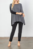 Charcoal Front With Black Back Top