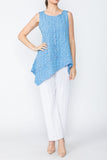 Ocean Plus Size Asymmetrical Layered Tank