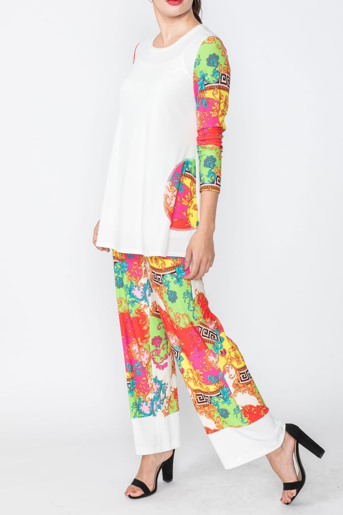 Print Sleeve Triangle Top – IC Collection