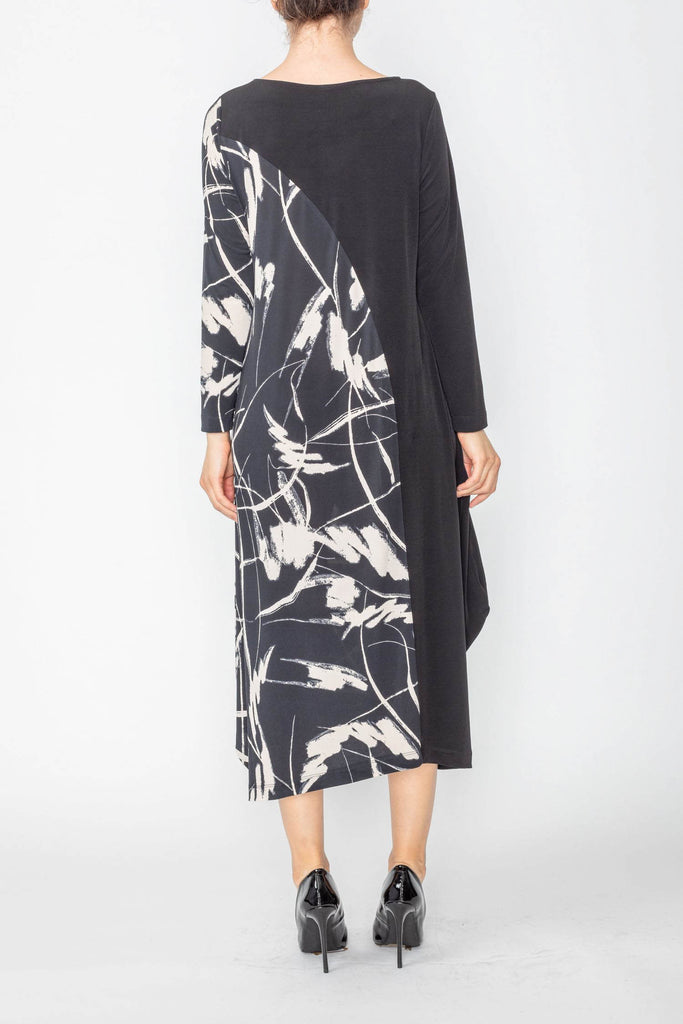 Cream Boat Neck Dress IC Collection