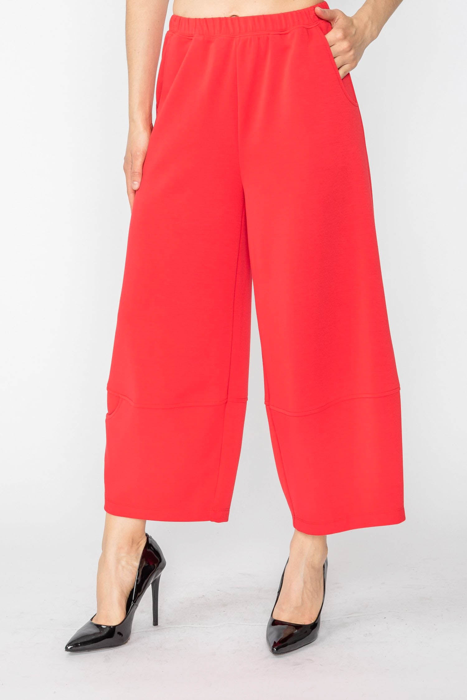Red Side Pocket Balloon Pants