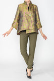High Neck Overlap Ruffle Cuffs Jacket