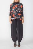 Bateau Collar Mix Pattern Boxy Top