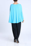 Turquoise Round Neck Triangle Top