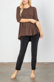 Brown A-line Flare Top