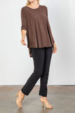 Brown A-line Flare Top
