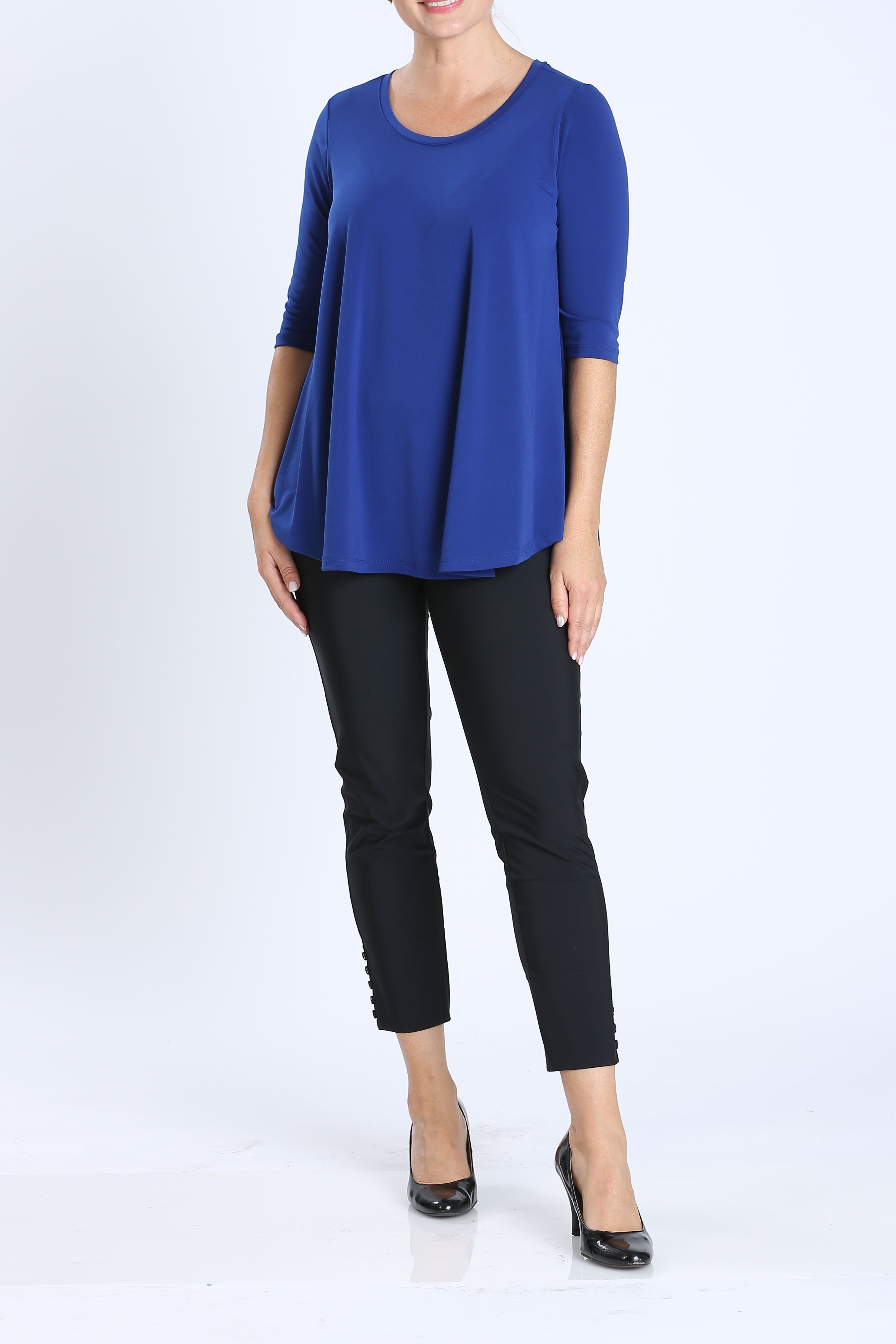 A-line Flare Top - Small / Blue