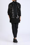 Button-Front Shimmer Jacket