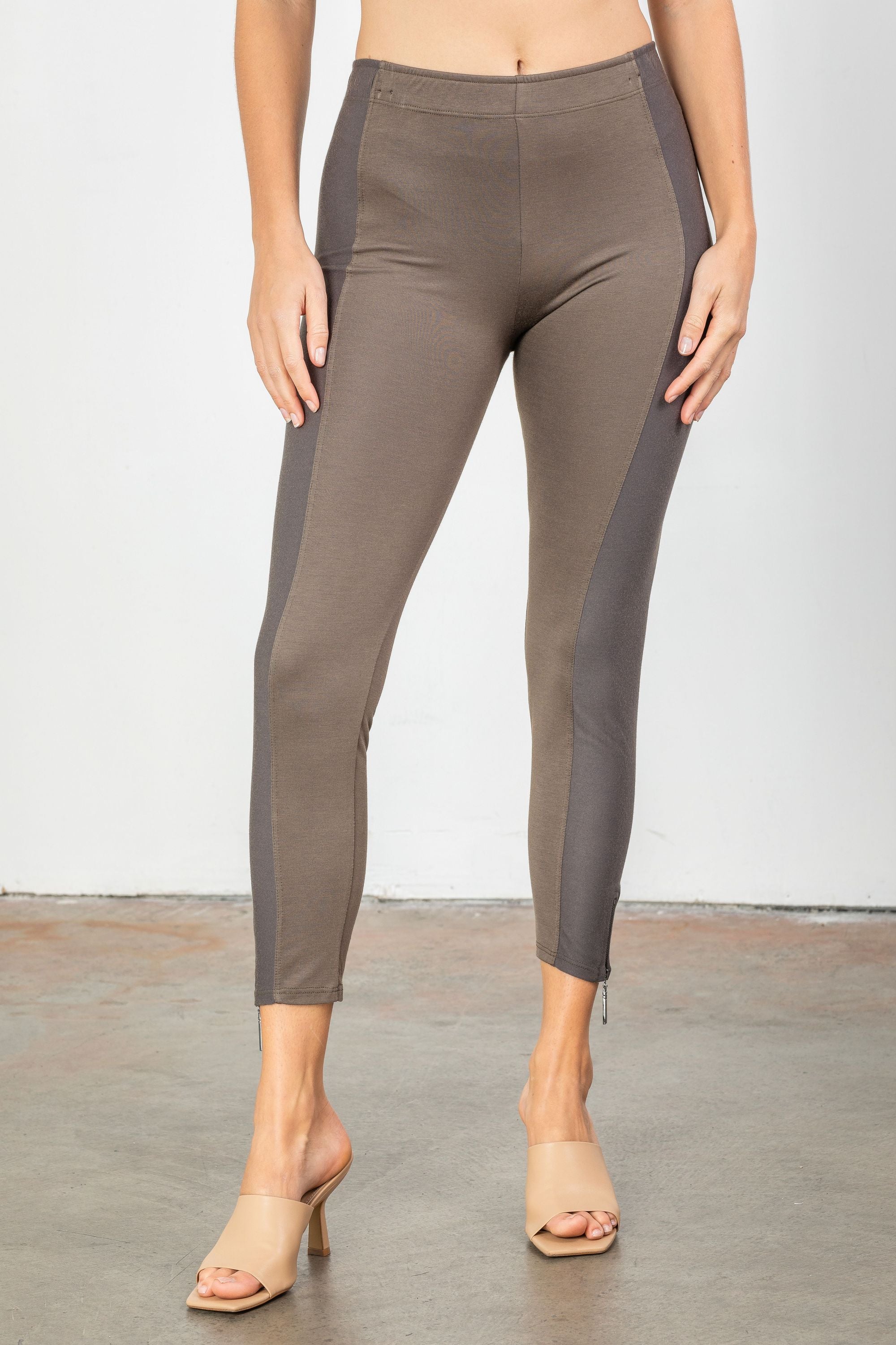 Taupe Two Tone Modal Pants